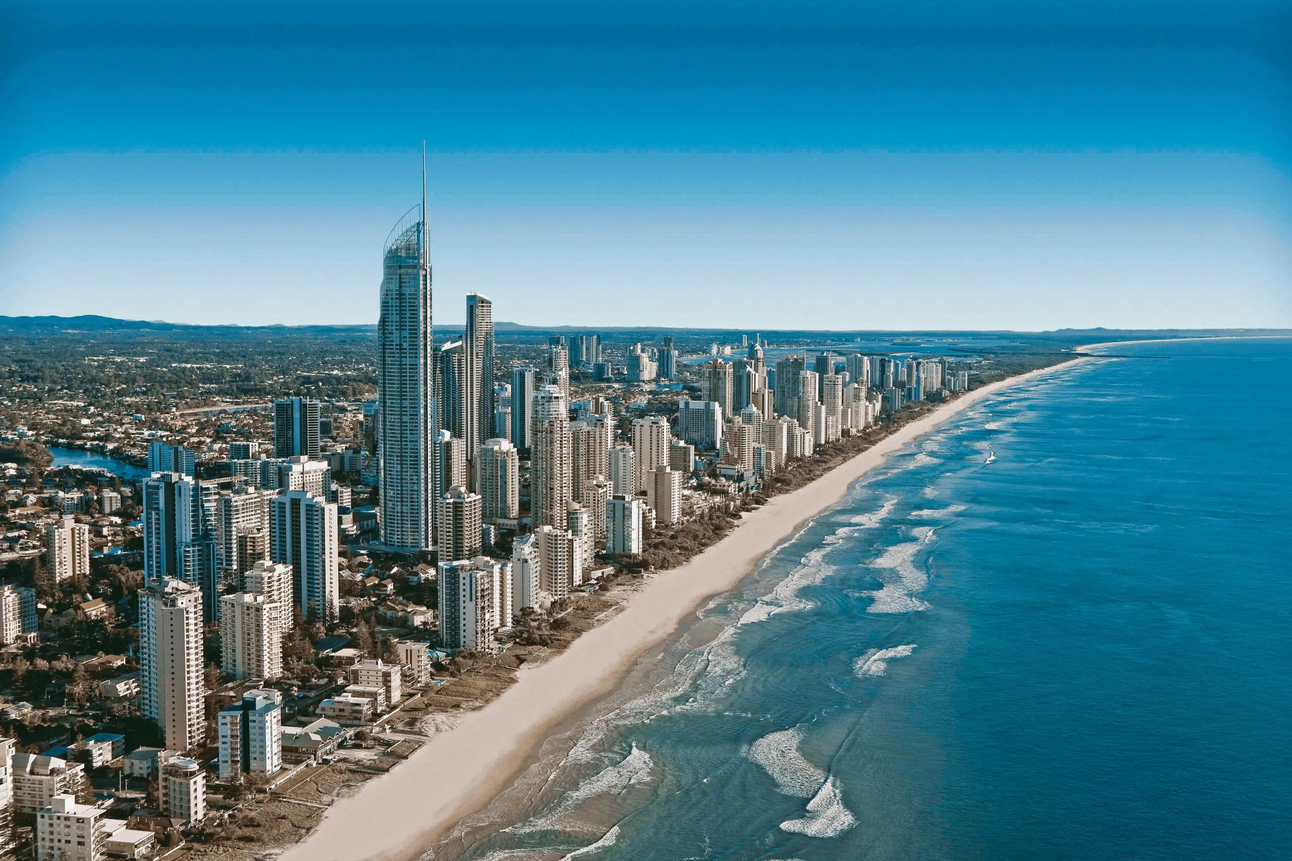 Gold Coast coastline and city